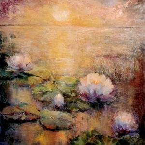 "Crépuscule sur les Nénuphars" par l'artiste ukrainienne Iryna Malynovska
