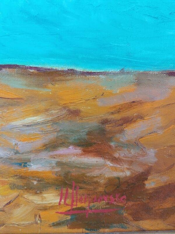 peinture à l'huile intitulée "Les tournesols d'après Vincent Van Gogh"