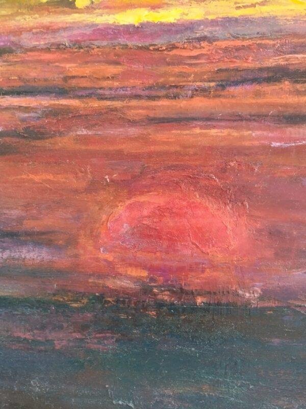 beauté et l'intensité d'un coucher de soleil enflammé