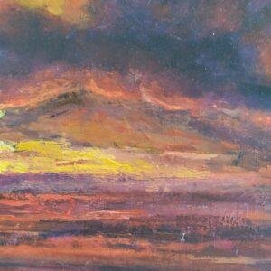 beauté et l'intensité d'un coucher de soleil enflammé