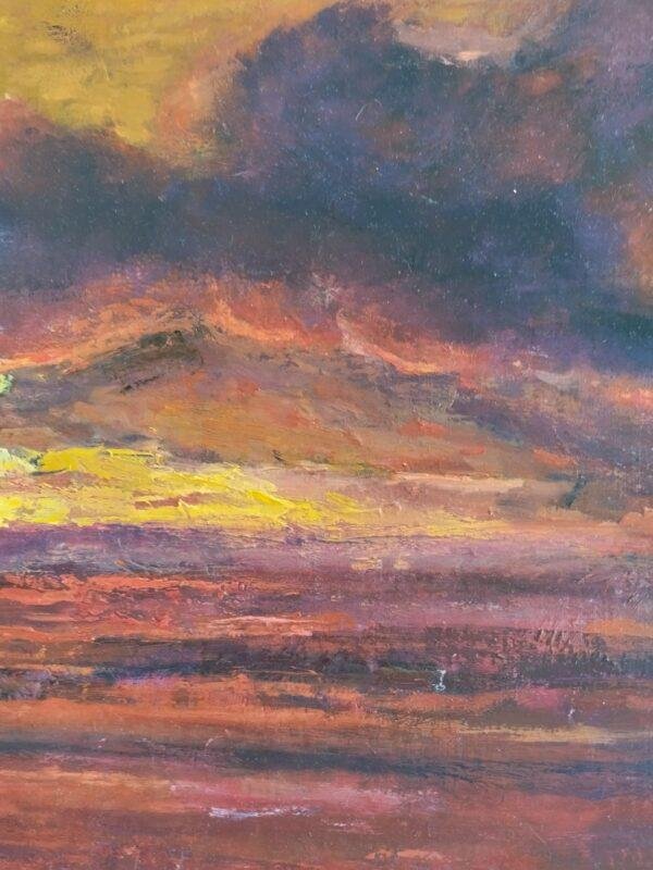 beauté et l'intensité d'un coucher de soleil enflammé