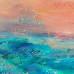 capture la sérénité et la beauté d'une aube sur l'océan