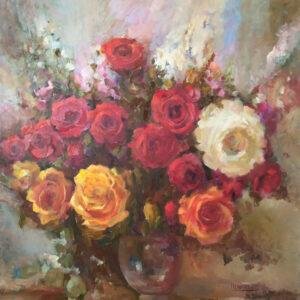 3362 Bouquet de Roses Peinture par Iryna Malynovska