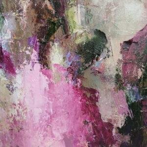 Dans l'œuvre "Brumes Fleurissantes" de Iryna Malynovska, nous sommes témoins d'une symphonie visuelle où le flou des formes et la précision des sentiments se rencontrent.