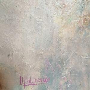 Dans l'œuvre "Brumes Fleurissantes" de Iryna Malynovska, nous sommes témoins d'une symphonie visuelle où le flou des formes et la précision des sentiments se rencontrent.