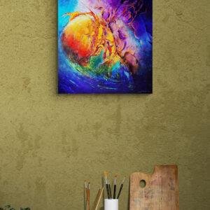 toile-aldebaran-sur-mur-marron