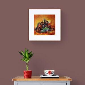 toile-ANABIOSE-sur mur-violet