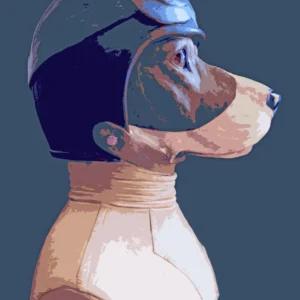 Blue dog in profile