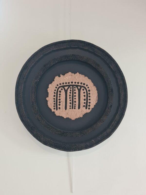 Linogravure du hiéroglyphe signifiant Vigne haute