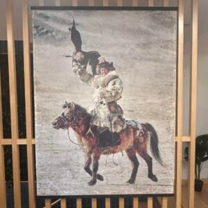 Le cavalier mongol sur papier froissé Le cavalier mongol sur papier froissé