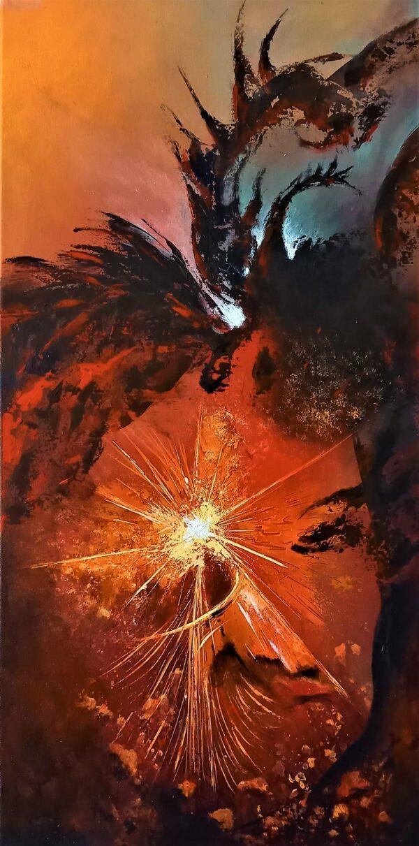 Toile-METAMORPHOSE- acrylique sur coton