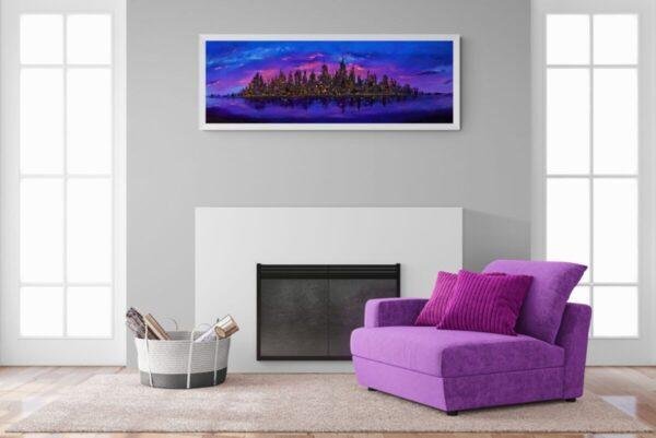 RENAISSANCE acrylique sur cheminée