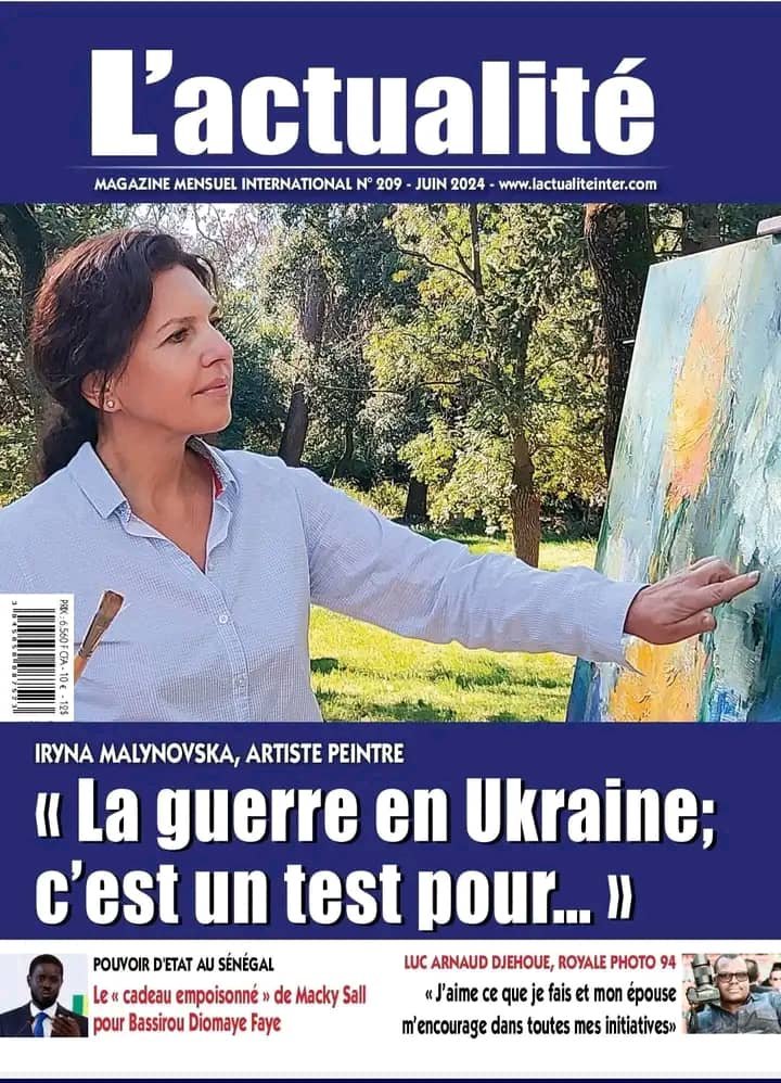 Magazine "L'ACTUALITE" Internationale Iryna Malynovska