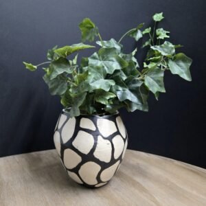 Vase girafe noir blanc